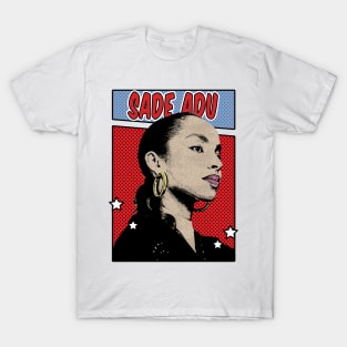 Sade Adu Pop Art Comic Style T-Shirt